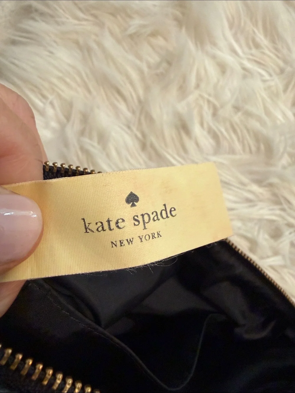 kate spade Black Nylon Cosmetic Pouch/clutch